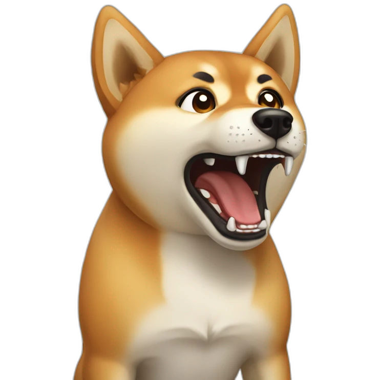 angry yelling shiba dog emoji