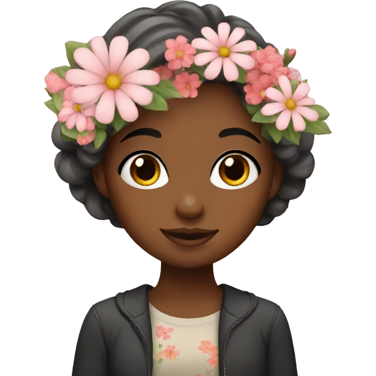 Girl with flowers emoji
