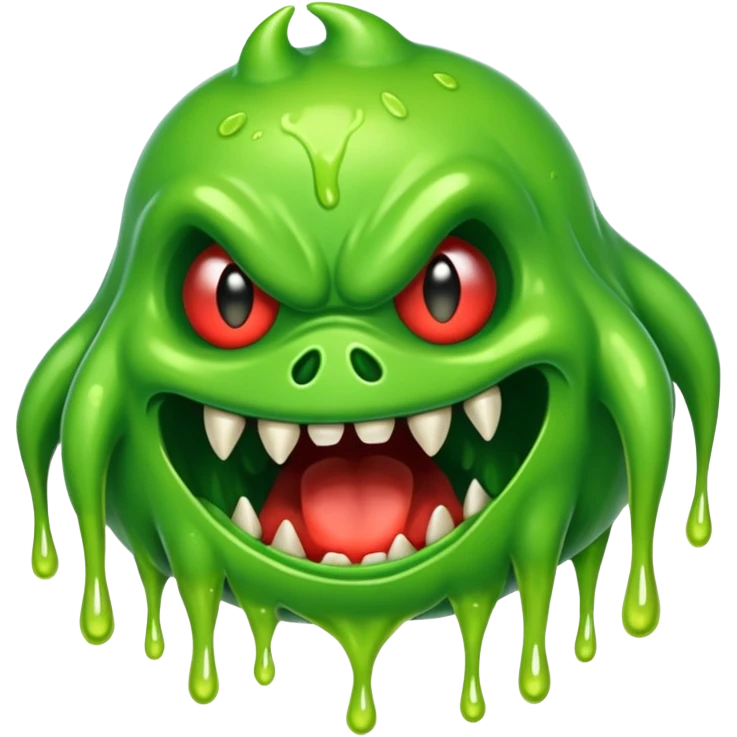 Slime monster. scary sinister. slime attacks emoji