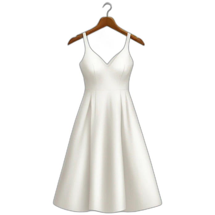 White dress on hanger emoji