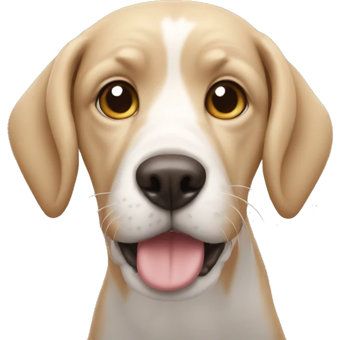 a dog with frog legs and cat whiskers emoji