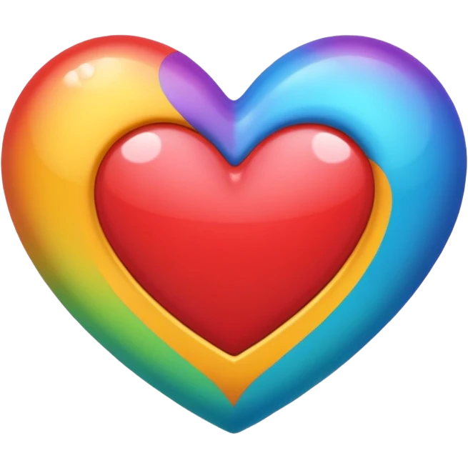 Multicolored heart emoji