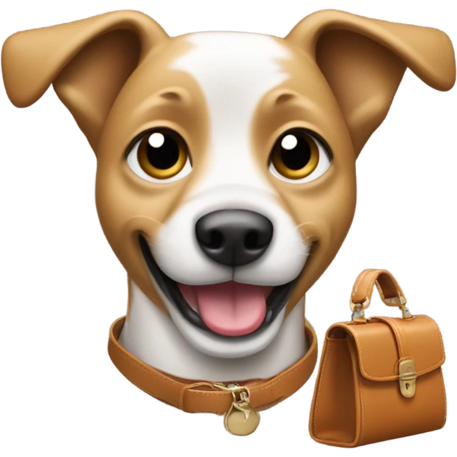 Dog with a purse  emoji