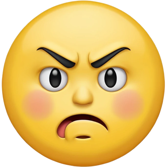 Swearing face yellow circle emoji