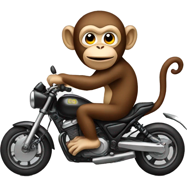 Monkey on motorcycle  emoji