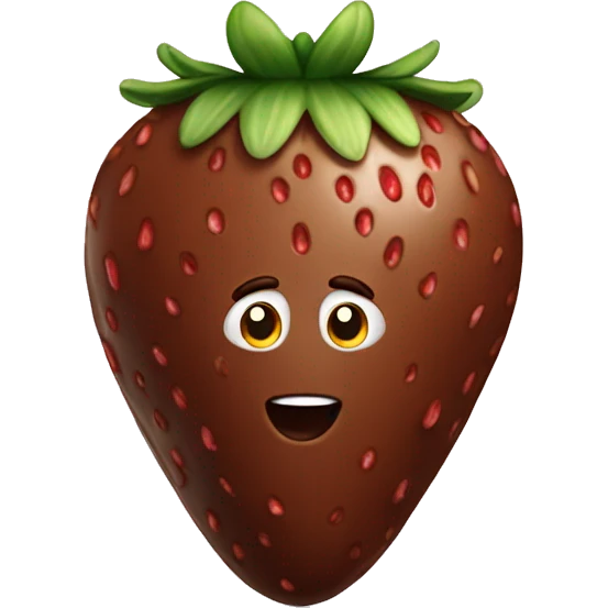 Chocolate strawberry emoji