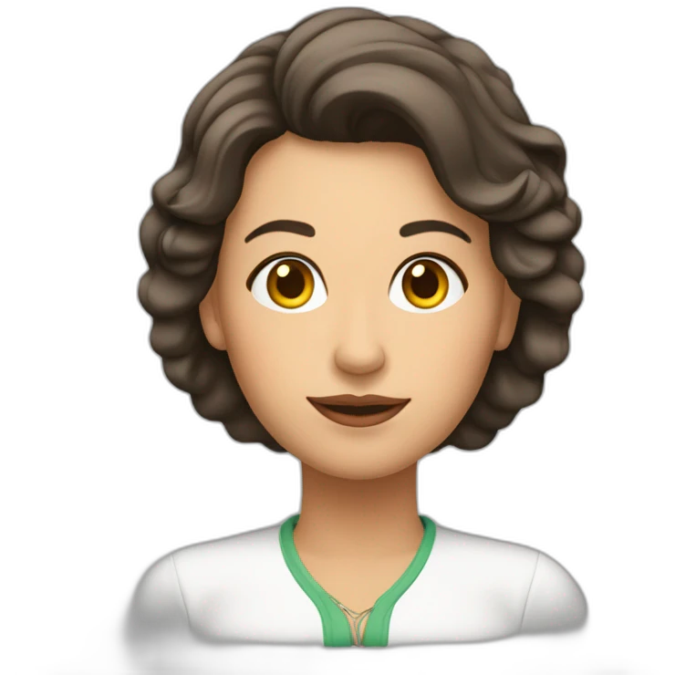 Mujer madura con media melena rizada  emoji