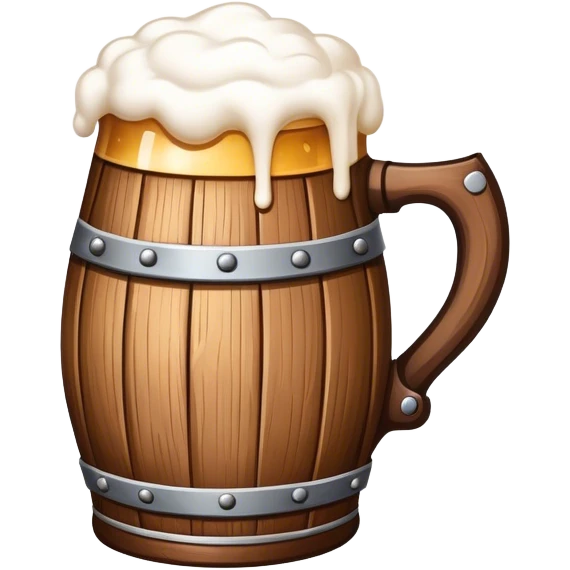 medieval wooden foamy beer icon emoji