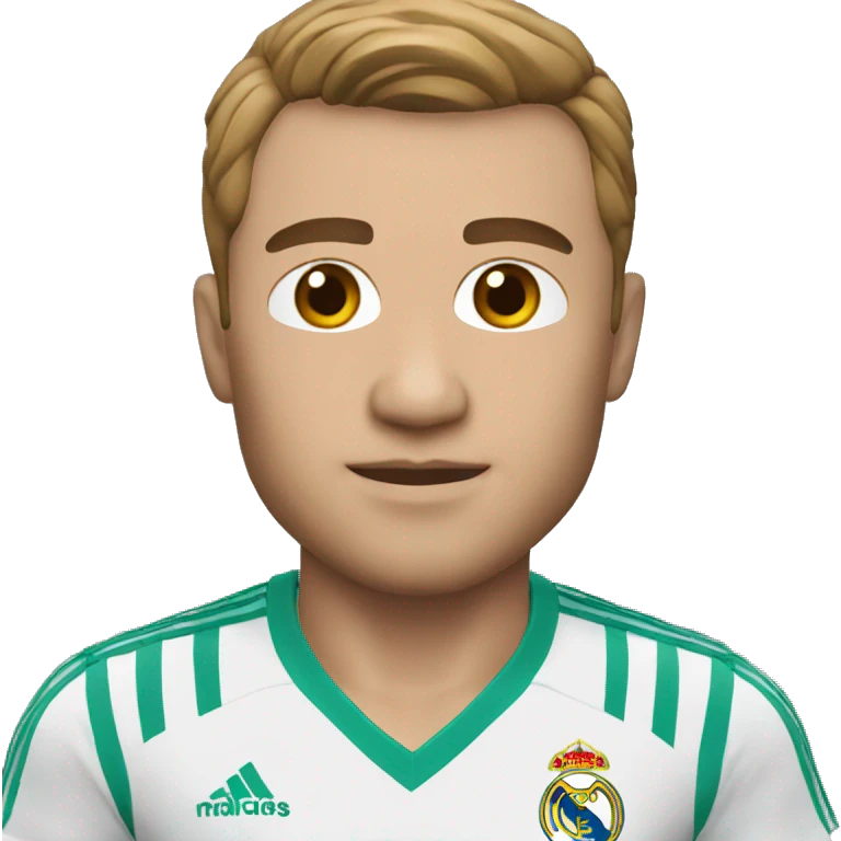 My own Memoji with Real Madrid shirt emoji