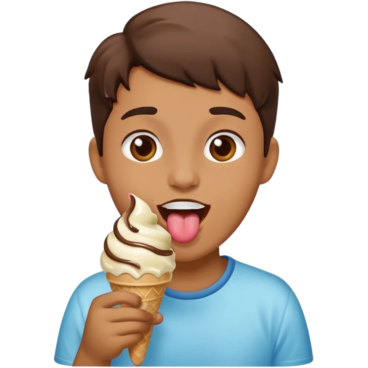 Licking ice cream emoji