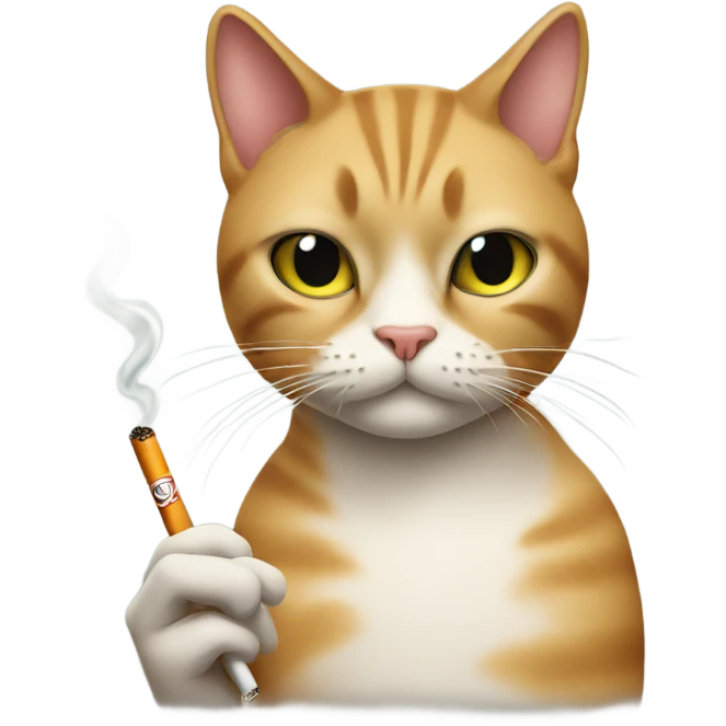 Cat with a cigarette  emoji