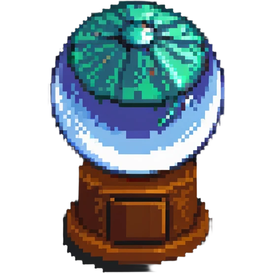 computer reading a crystal ball emoji