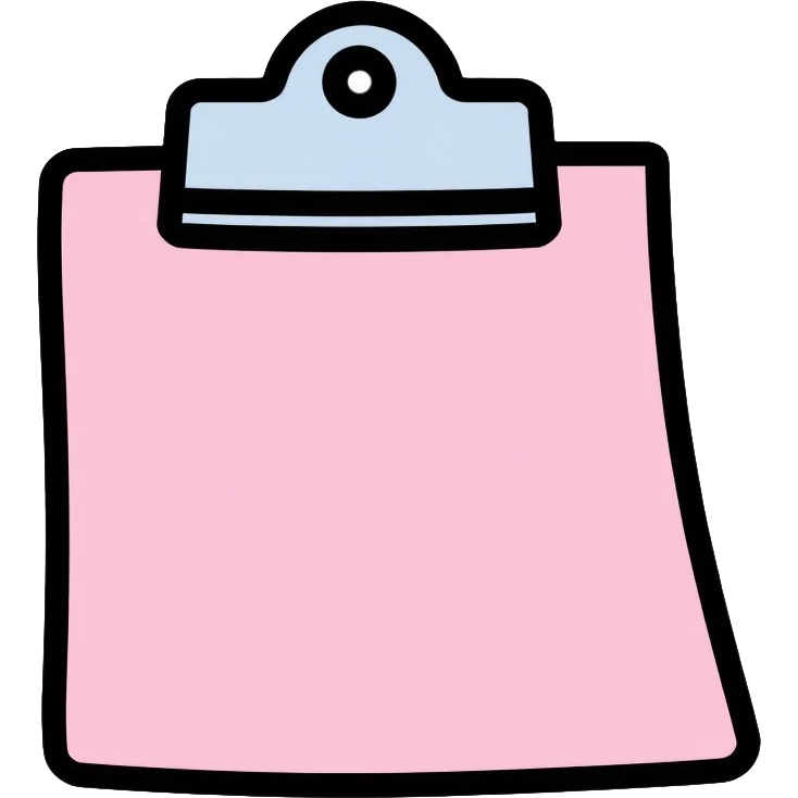 pastel pink paper clip emoji