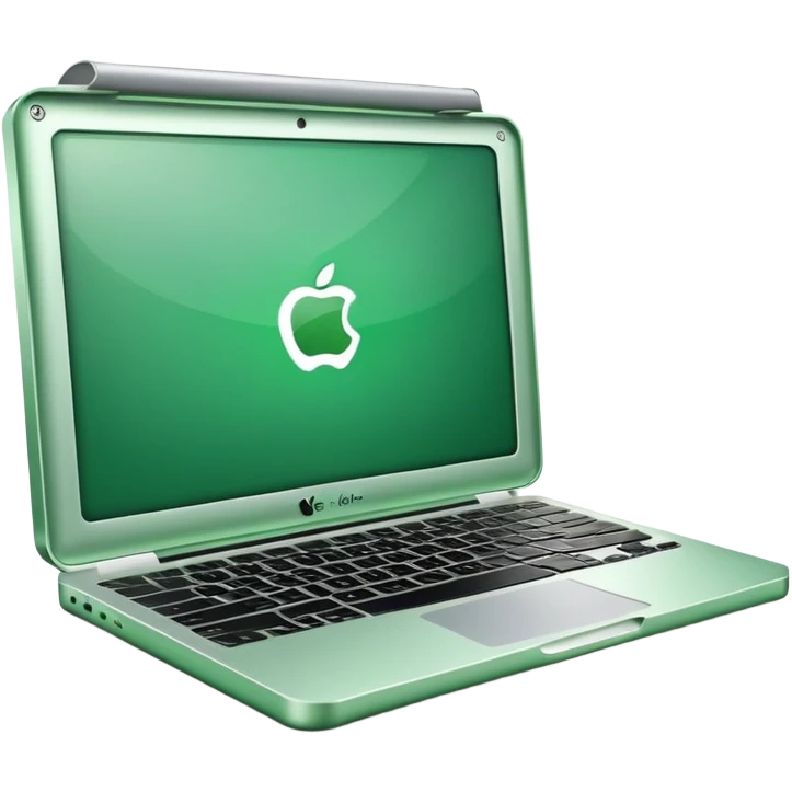 Computer Mac with a green case  emoji