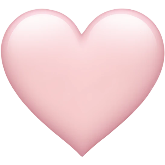 Pale pink heart emoji