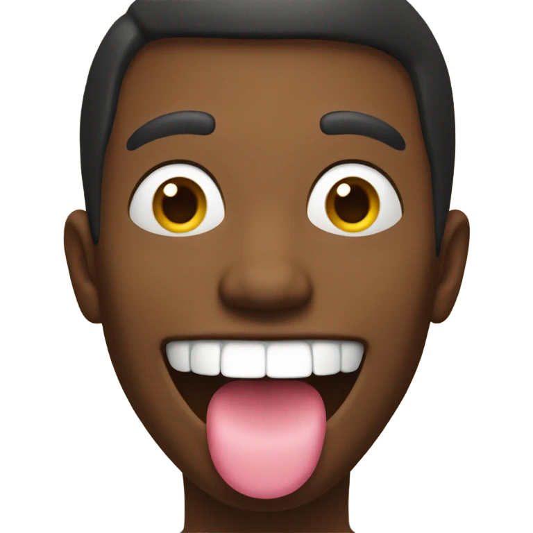 Smiling with tongue  emoji