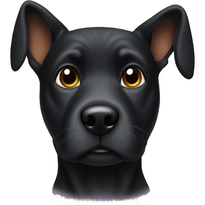 Black dog with pointy ears  emoji