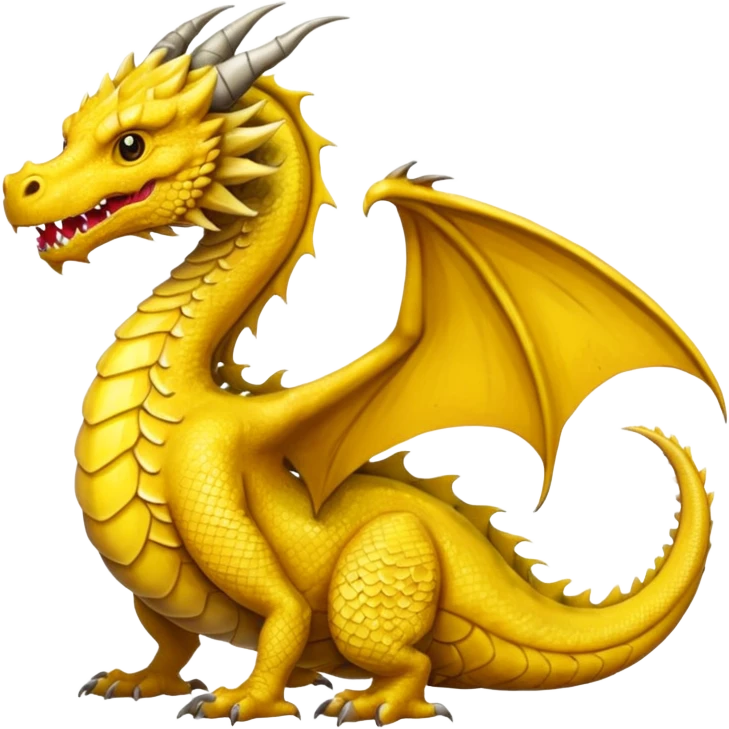 Yellow old dragon emoji