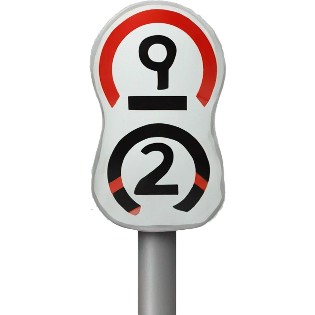 Russian sped limit sign emoji