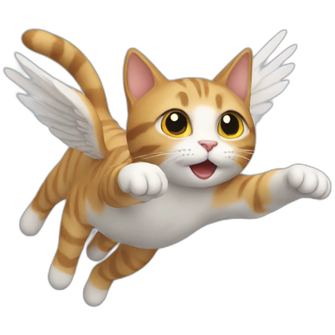 CAT FLYING emoji