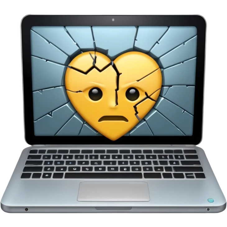 cracked laptop emoji