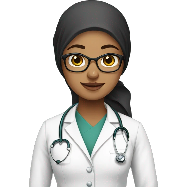 Beautiful Muslim doctor  emoji