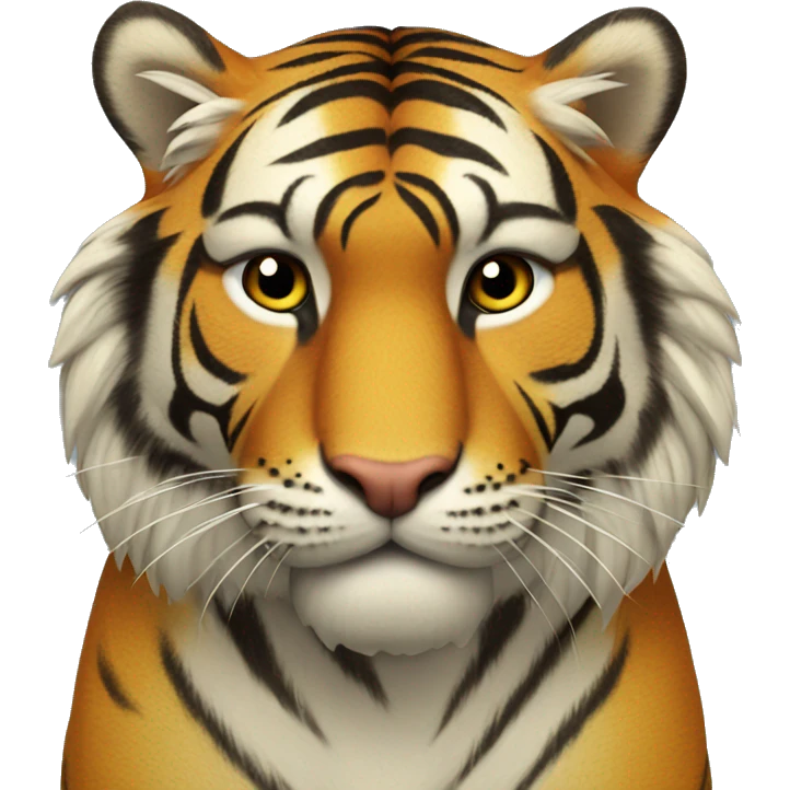 Tiger i en gul kjol  emoji