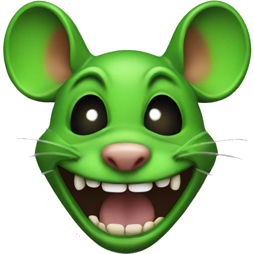 green toxic rat evil laugh emoji