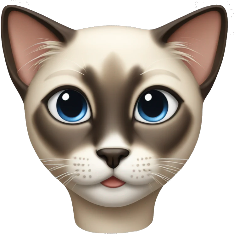 face of a siamese cat  emoji