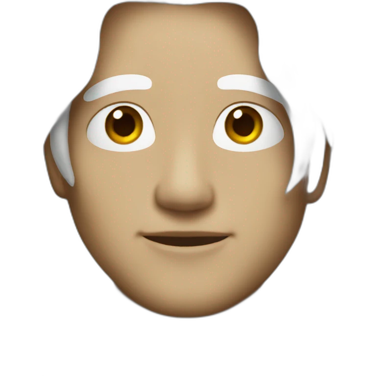 A man with a white skin and long white hair  emoji