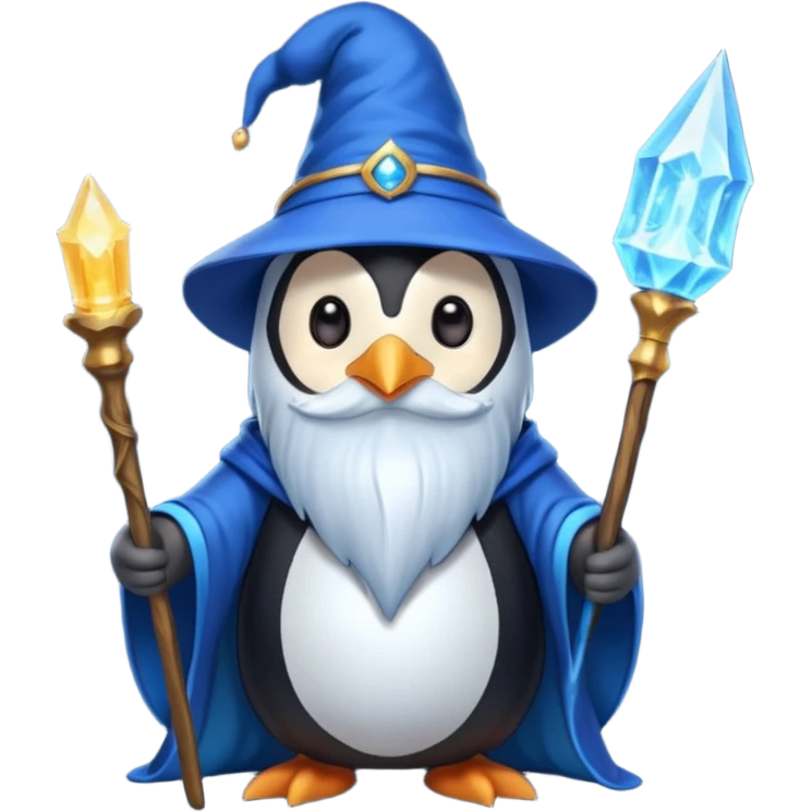 Penguin Wizard emoji