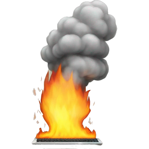 burning desk emoji