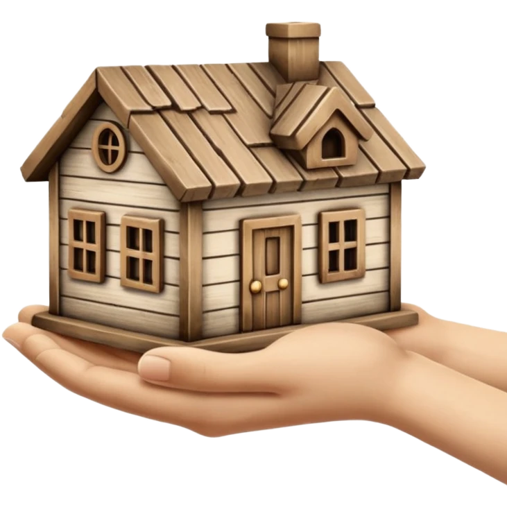 Hands holding a house emoji