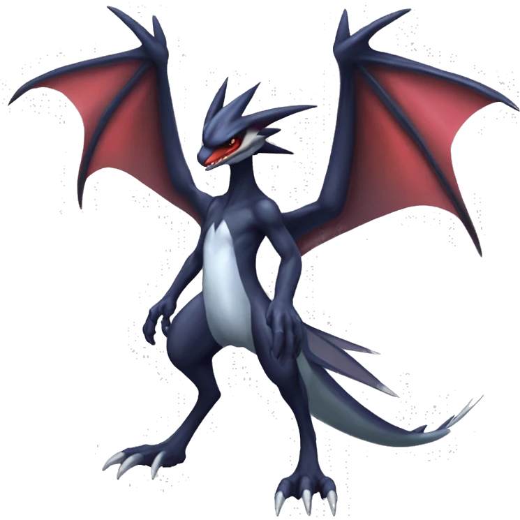 Edgy Cool Nargacuga-Noivern-Latias-Garchomp-Pokémon Full Body emoji