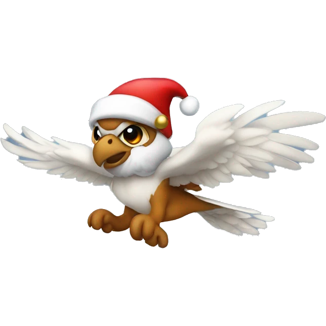 Skyhawk wearing a Santa hat  emoji