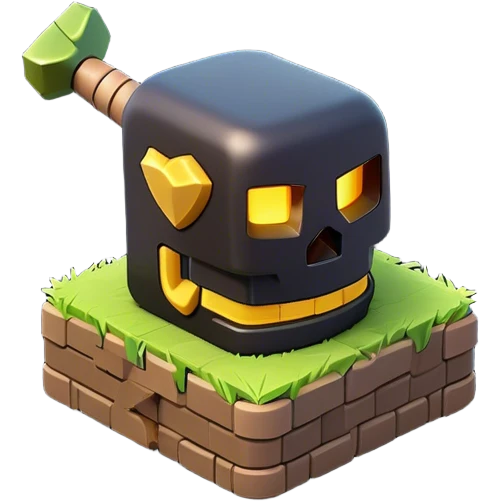 Clash of Clans aesthetic: Cinematic Playful Pixel 3D Key Emoji, rendered in a 3D vector-style similar to standard emojis with minimal shading and bold, simplified shapes. A compact, distinct form with signature details, softly glowing with a pixelated adventure charm. Simplified yet unmistakably iconic, highly detailed and consistent, glowing with a soft radiance and high shine. Stylized with a touch of classic pixel-art charm and a soft glowing outline, capturing the essence of a beloved gaming relic with a friendly, playful manner! emoji