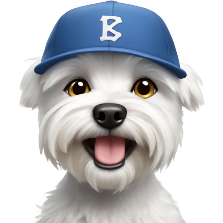 Westie wearing a baseball cap emoji