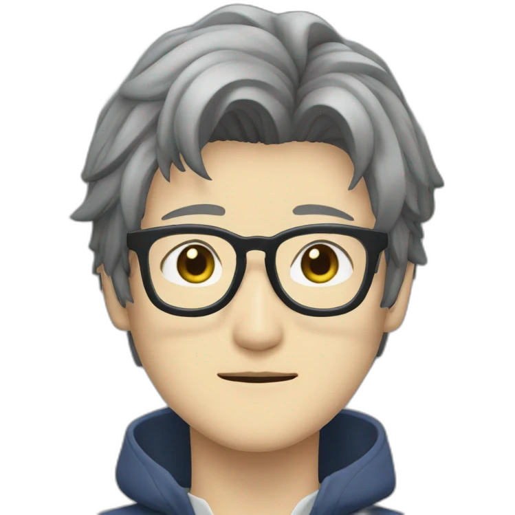 Satoru Gojo with glasses emoji