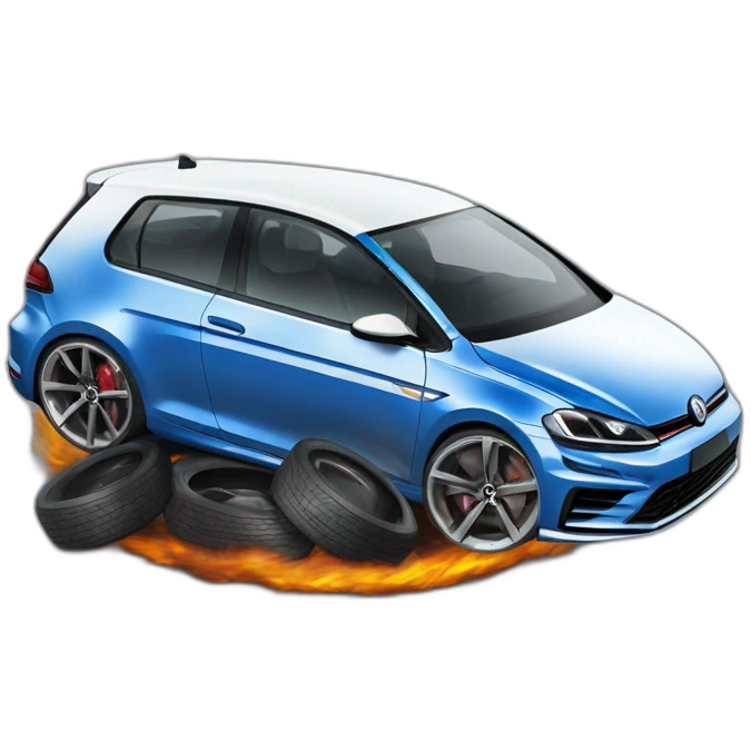 golf 8 r burn tyres emoji
