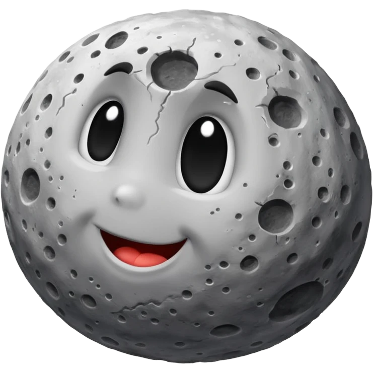 Mercury planet realistic rocky gray craters  emoji