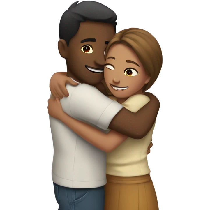 Lovers hug emoji