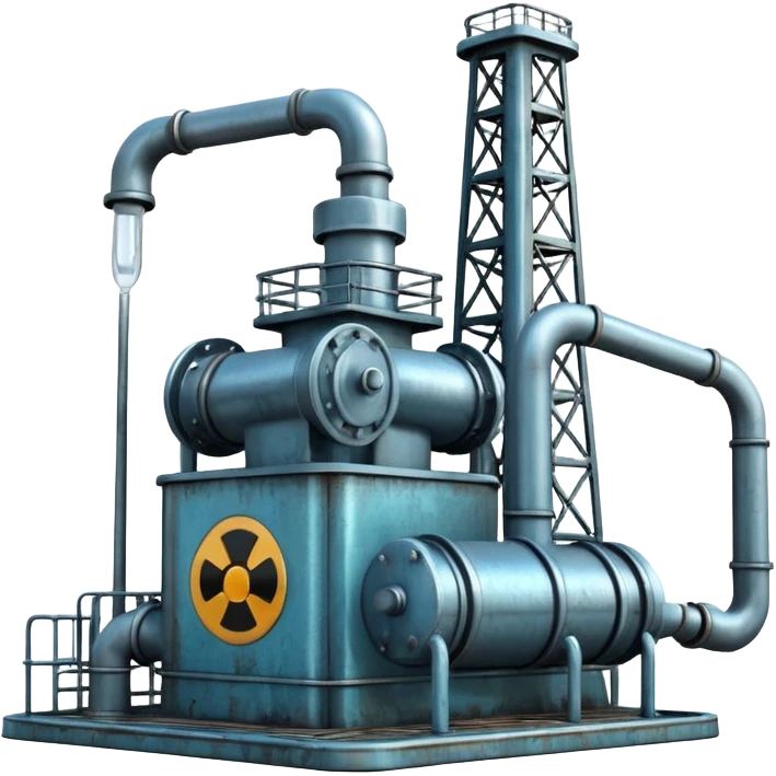 oil pumping station steel shiny emoji