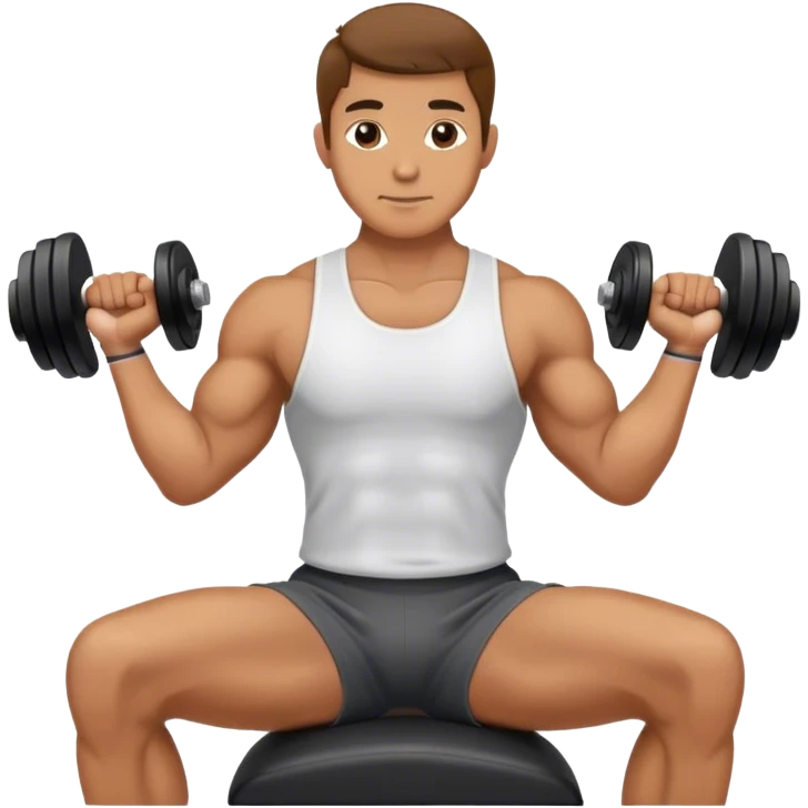 man seated weighted wrist curl emoji