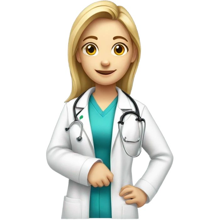 A doctor white girl emoji