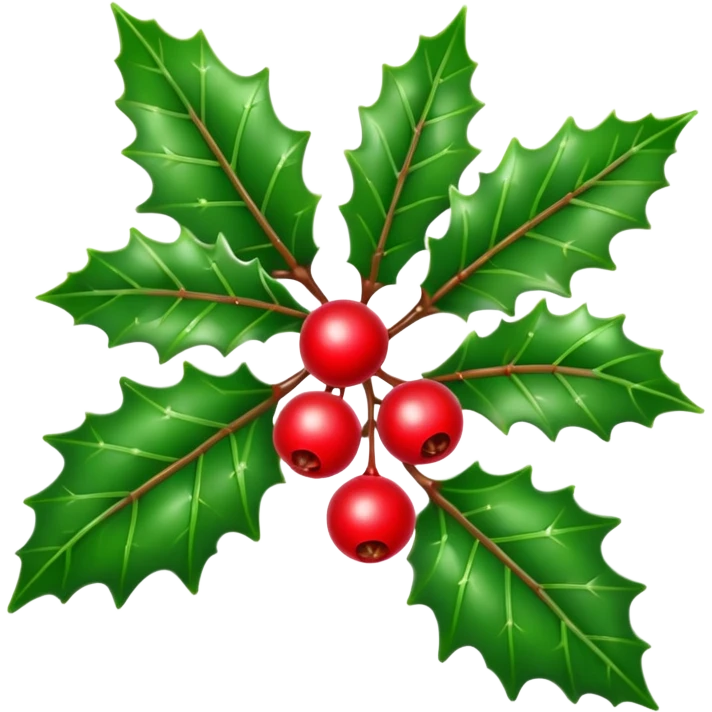 christmas holly emoji
