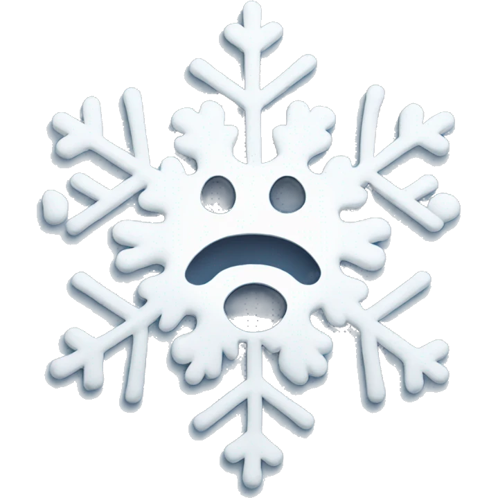 Kawaii snowflake emoji