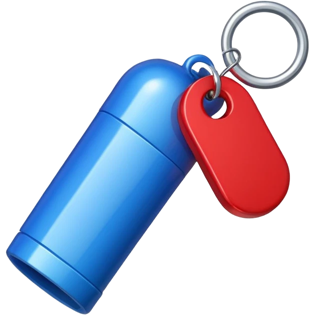 whistle in blue (#00A3E0) and red (#F9423A)  emoji