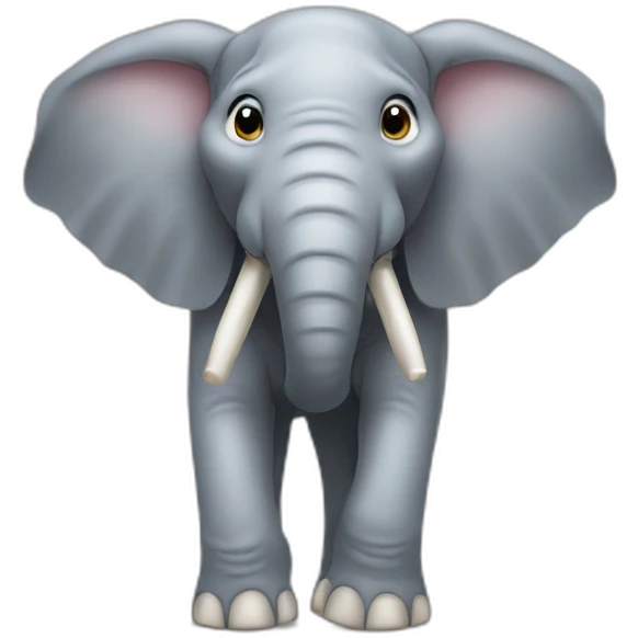 elephant trumpets in the air emoji