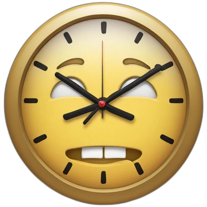 Emoji face clock emoji