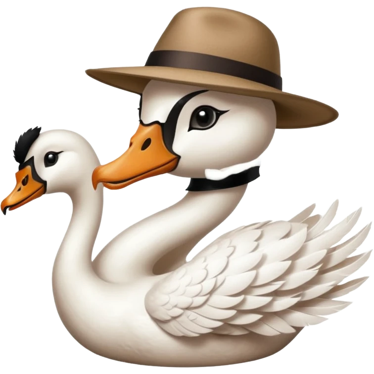 a swan selling items emoji